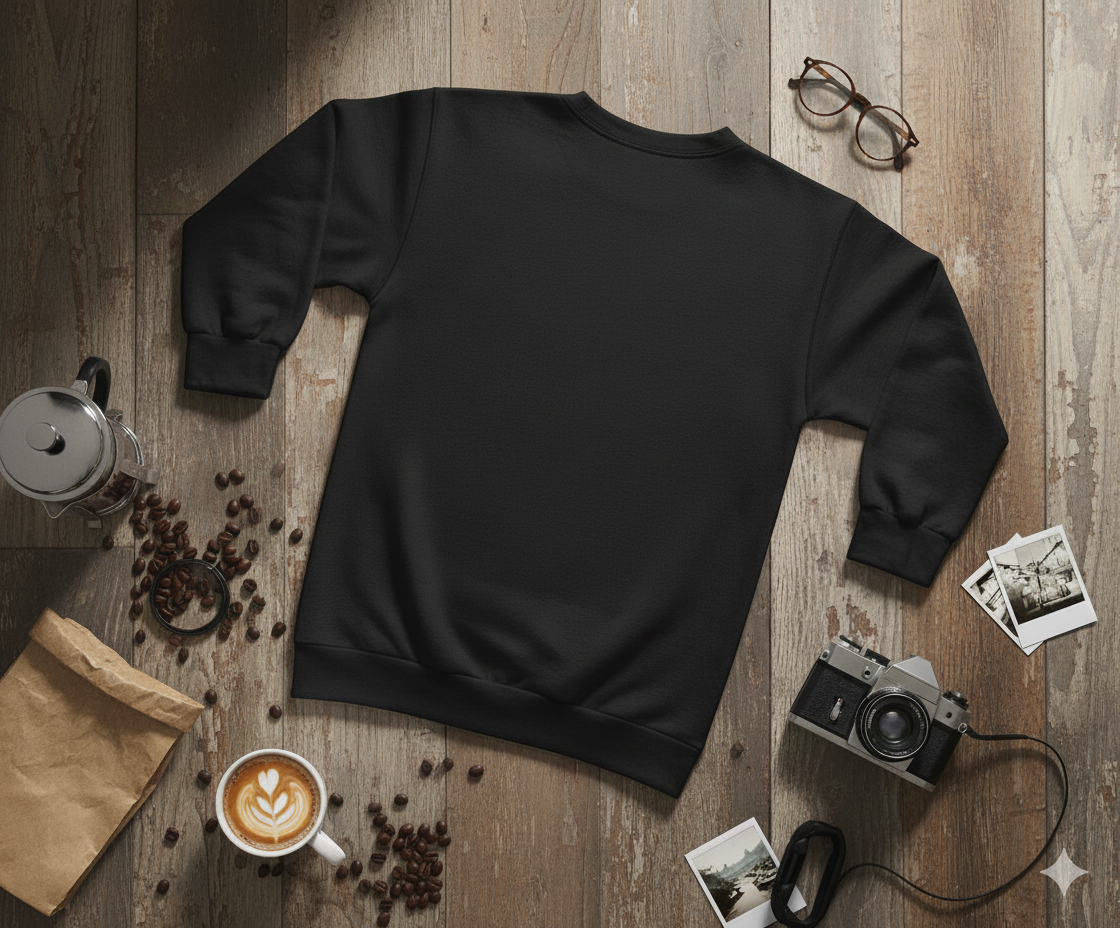 Mornings Are Overrated Sun Emoji Sweatshirt | Coffee Popcorn Design