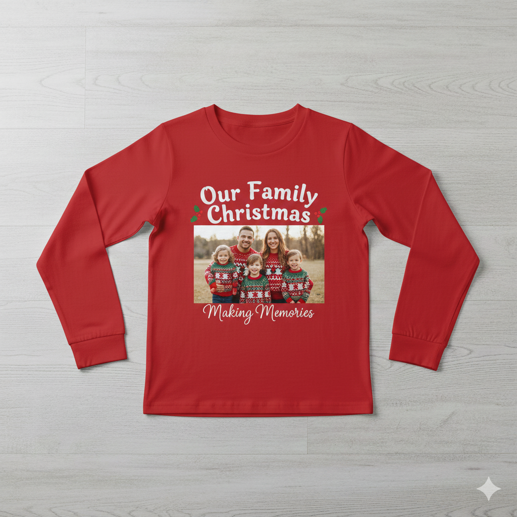 Personalized Family Photo Long Sleeve