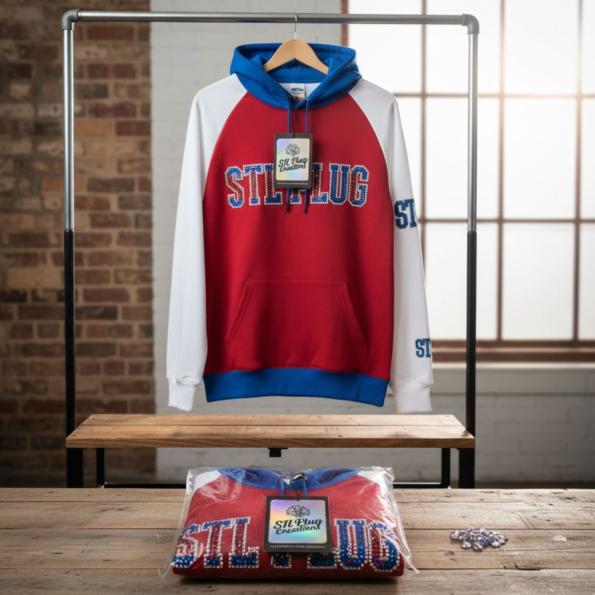 Custom Rhinestone Hoodie