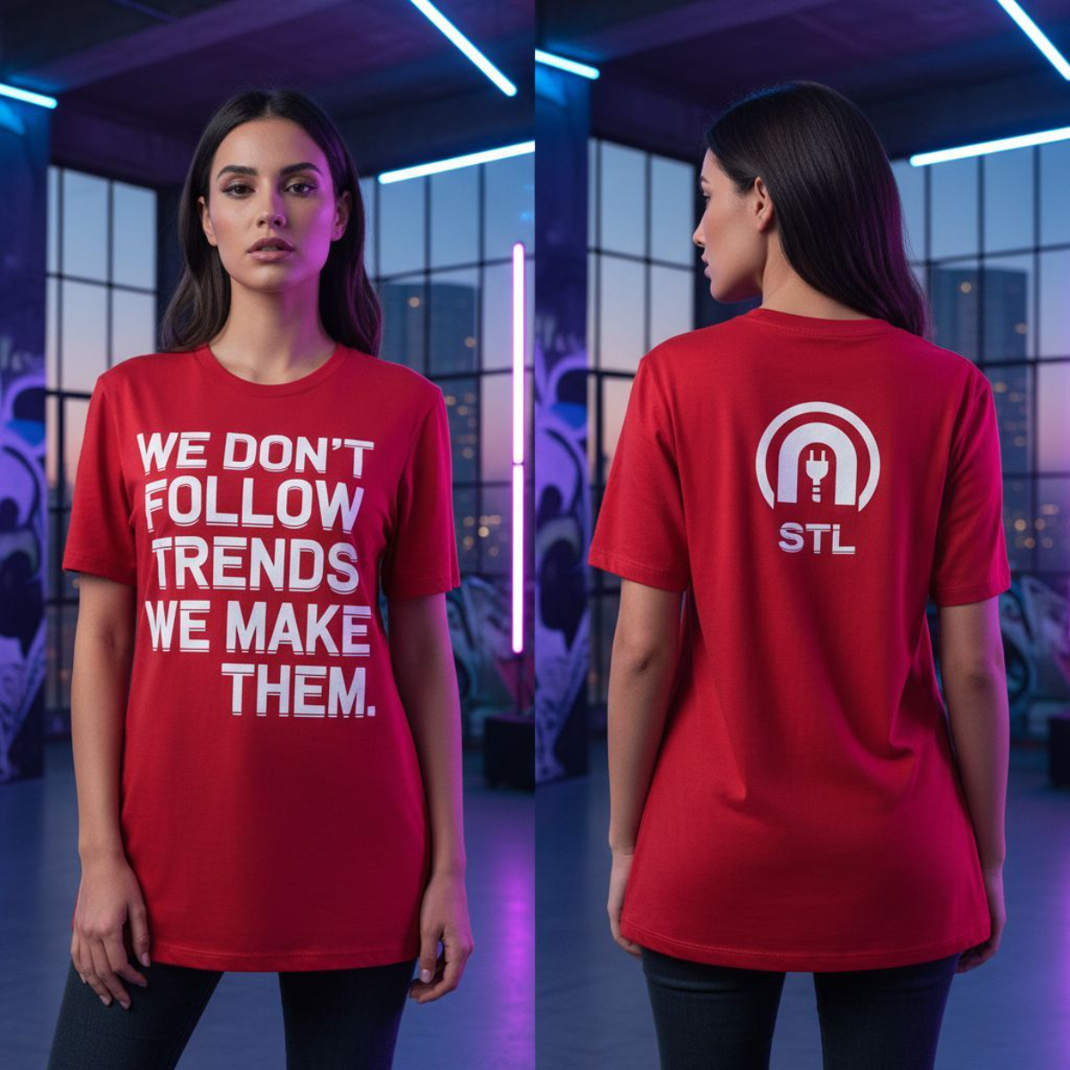 DTF Graphic Tee We Don’t Follow Trends We Make Them