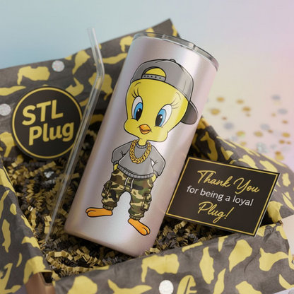 20oz Tweety Thugged-Out Tumbler – Street Luxe Collectibl