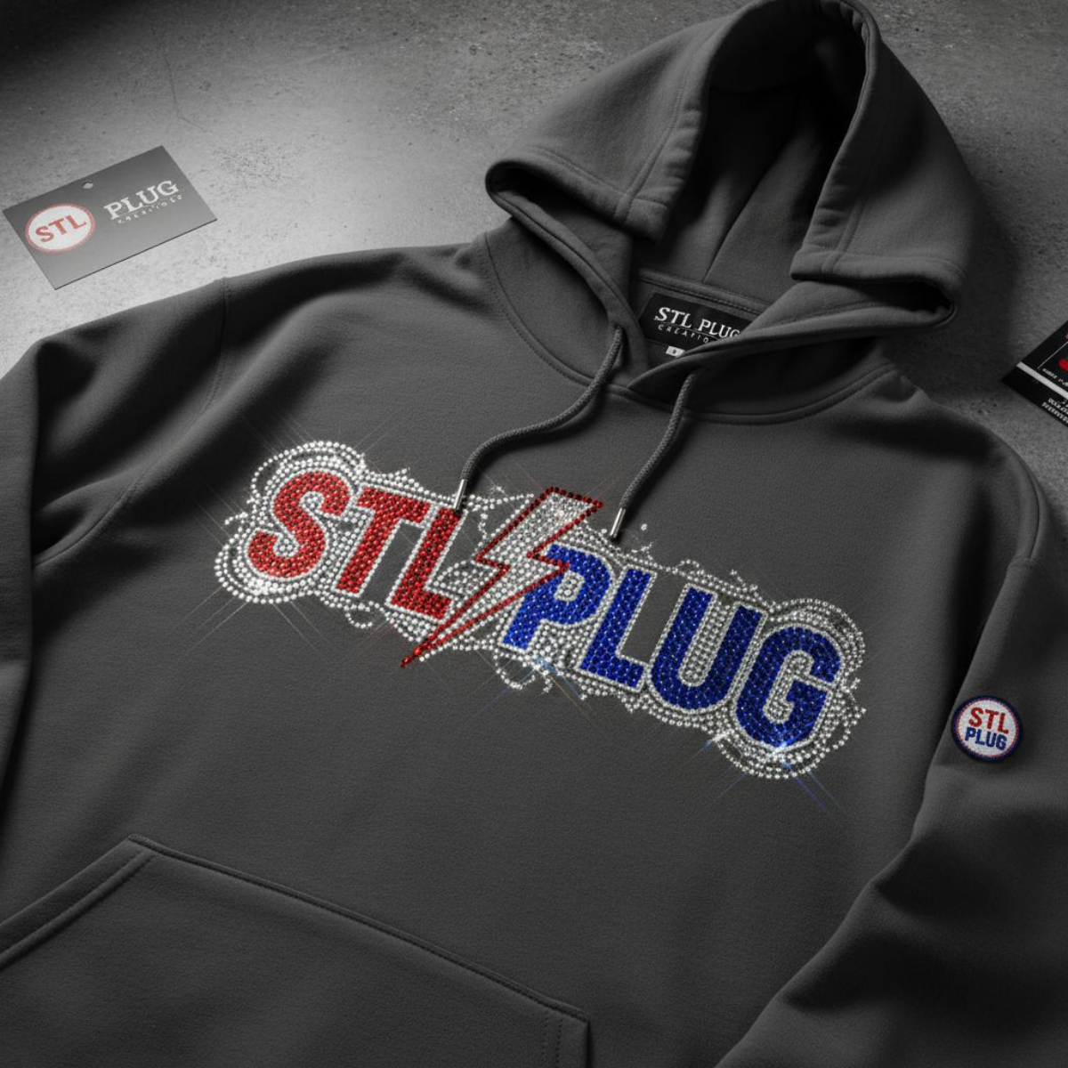 Custom Rhinestone Hoodie