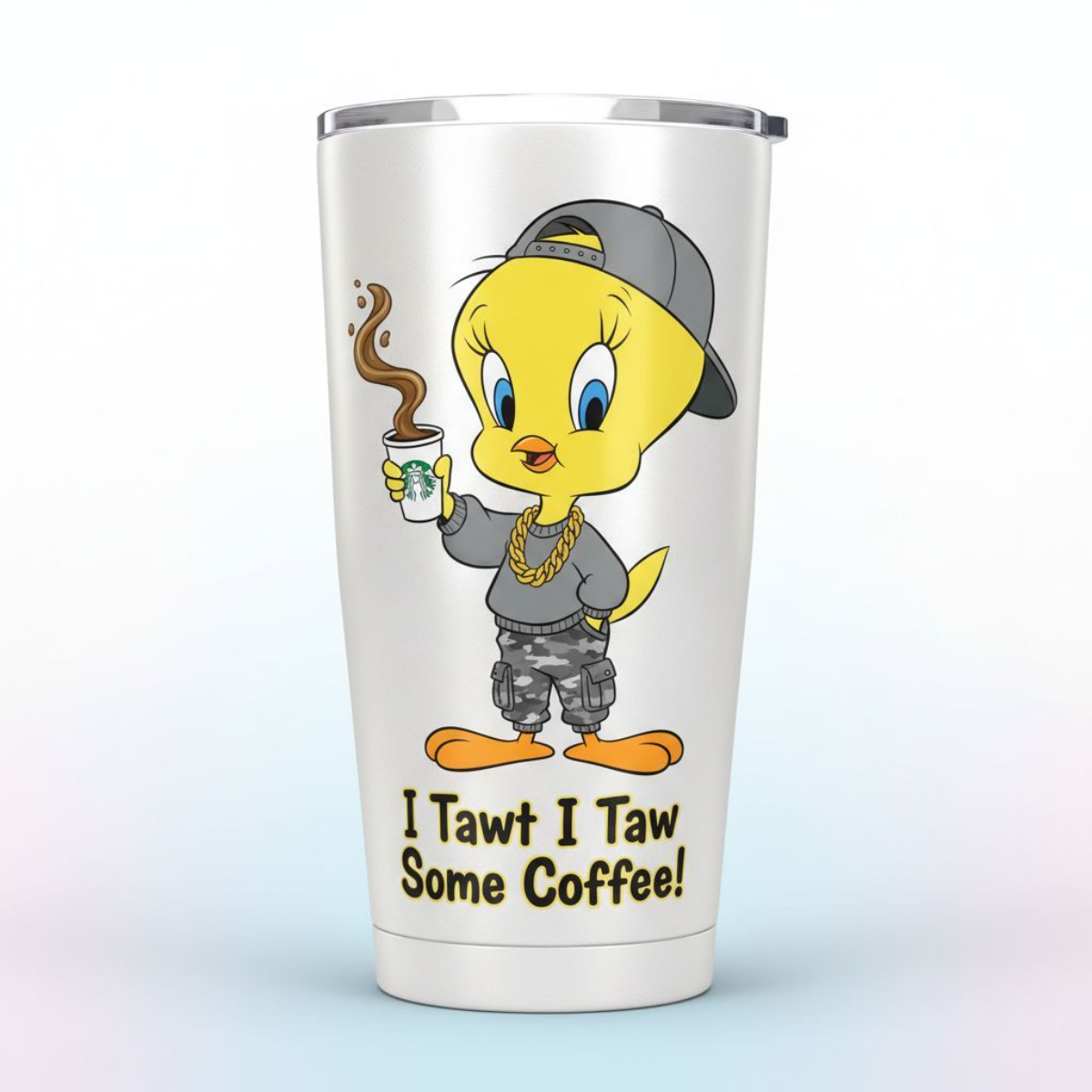 20oz Tweety Thugged-Out Tumbler – Street Luxe Collectibl