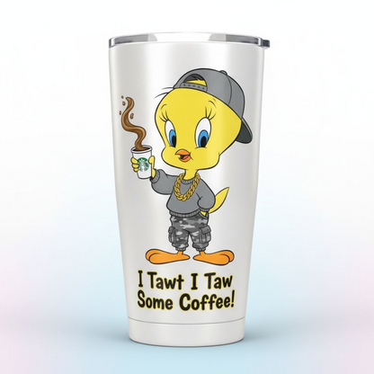 20oz Tweety Thugged-Out Tumbler – Street Luxe Collectibl