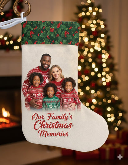 Custom Photo Christmas Stocking | Military Tribute &amp; Memorial Gift